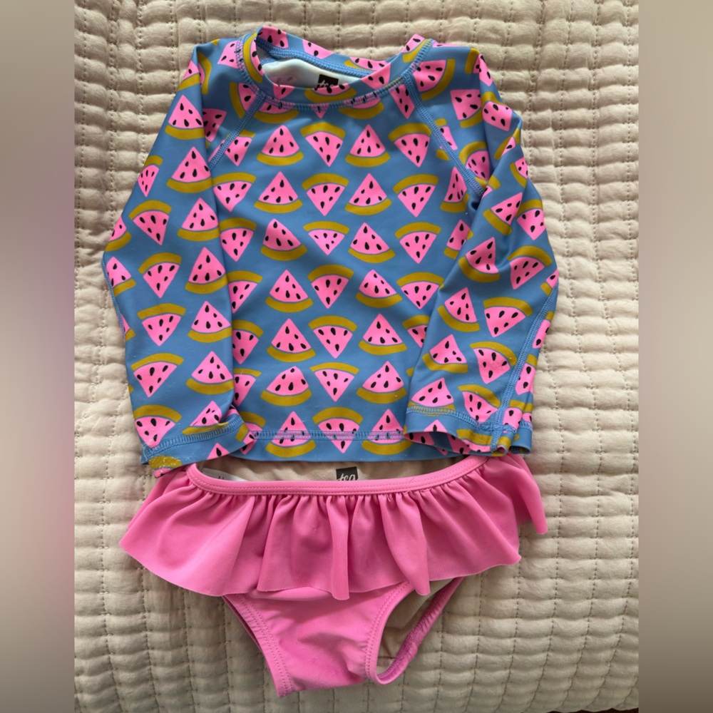 Watermelon Print Swim Set